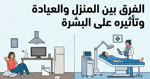 الفرق بين التشقير في المنزل والعيادة وتأثيره على البشرة